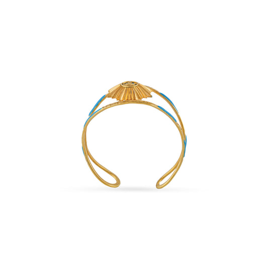 Imperial Sun & Lion Cuff Bracelet