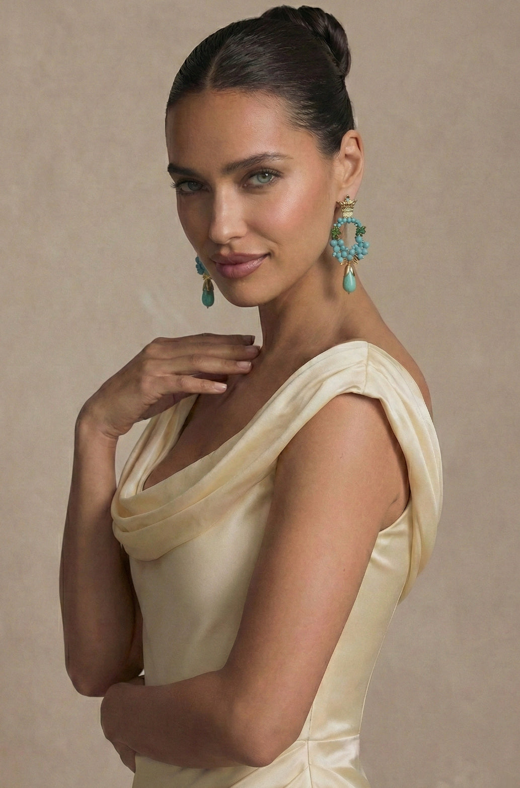 Handmade pahlavi crown earrings earrings ,