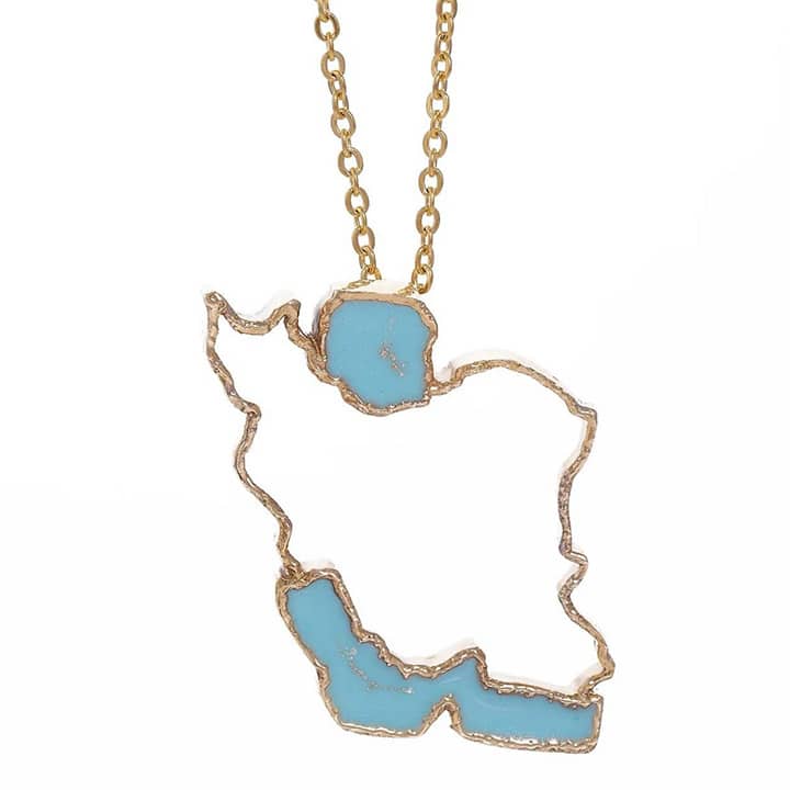 Iran map Necklace