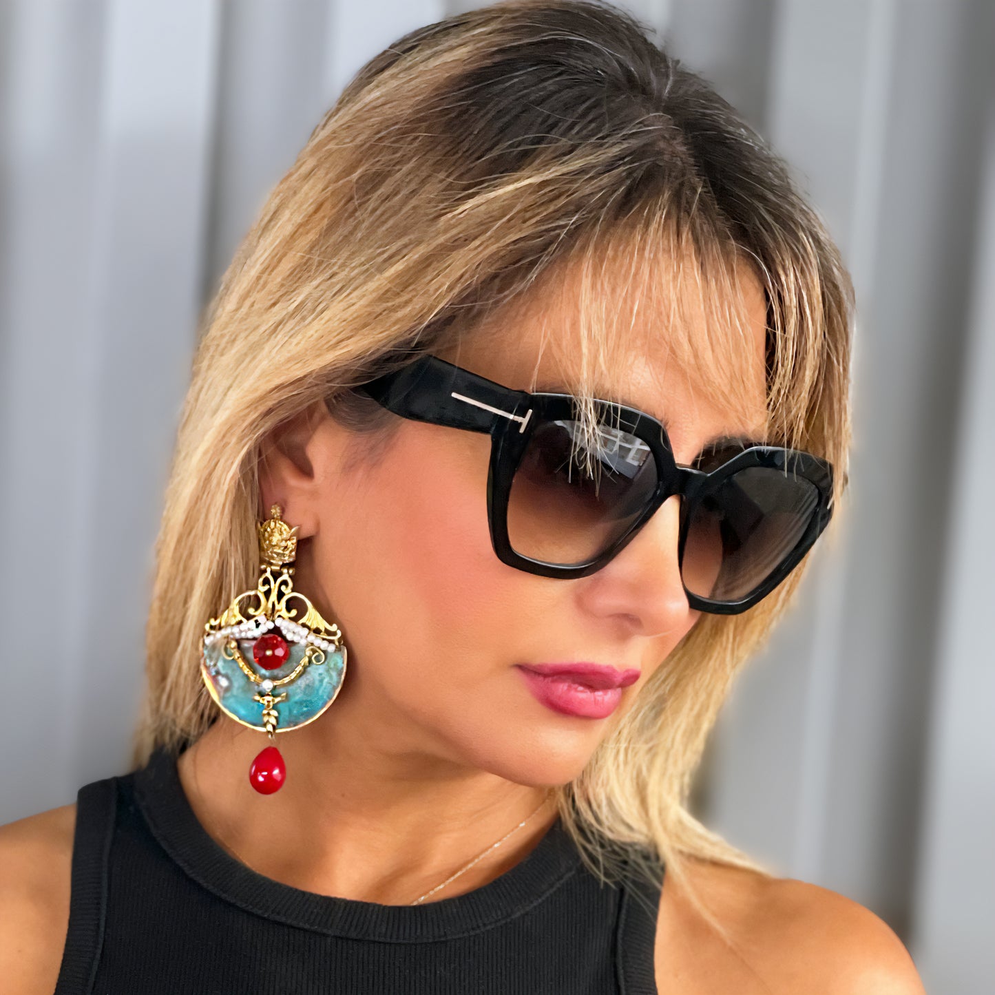 THE QUEEN OF FAIRY TALES, Celestial Azure Drop Earrings For Girls and Women