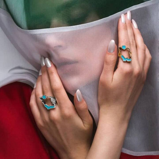 Iran map Elegance Ring