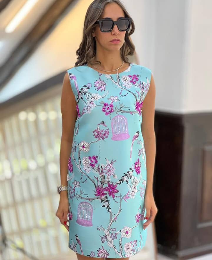 Enchanted Garden Sleeveless Shift Dress