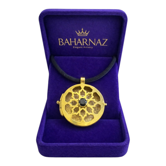 Luxury Handmade Locket Necklace – Reza Pahlavi Engraved Coin, Brass & Silver, Unisex Heritage Piece