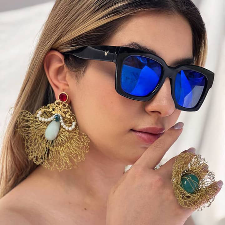 Golden Radiance Fringe Earrings
