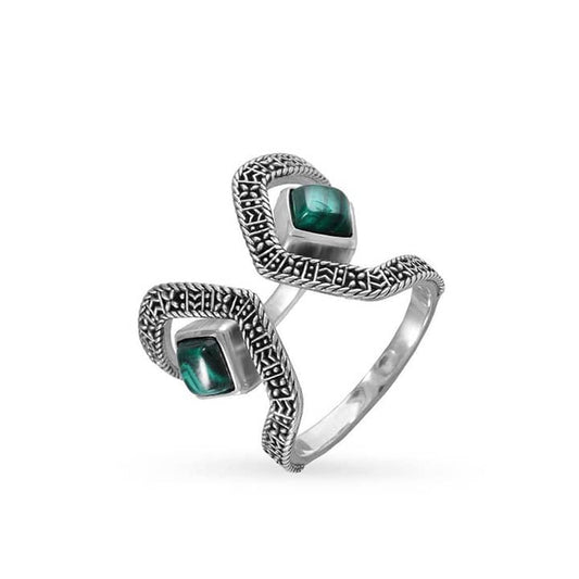 Malachite Mirror Pendant Necklace