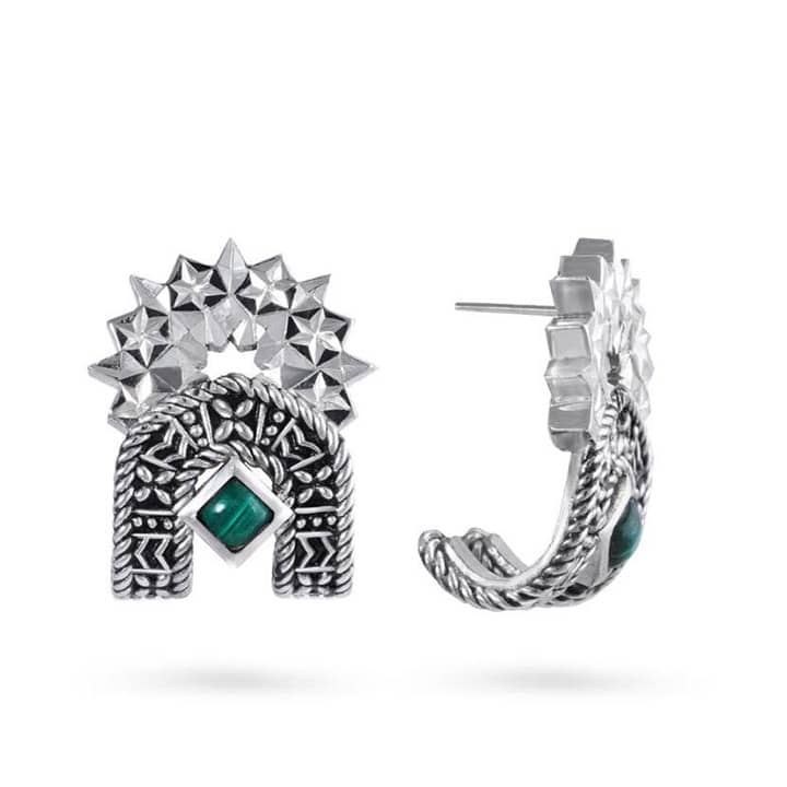 Malachite Mirror Pendant Necklace