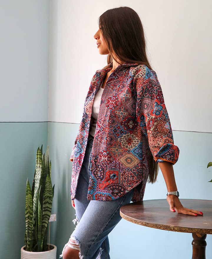 Patchwork Design Coat