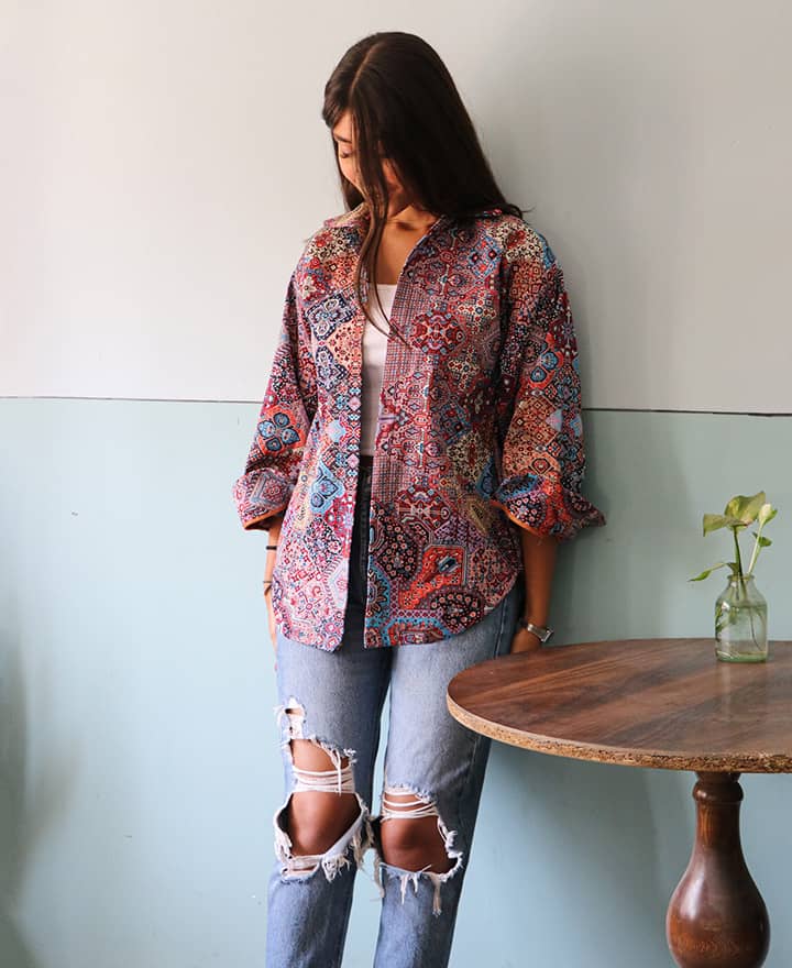 Patchwork Design Coat