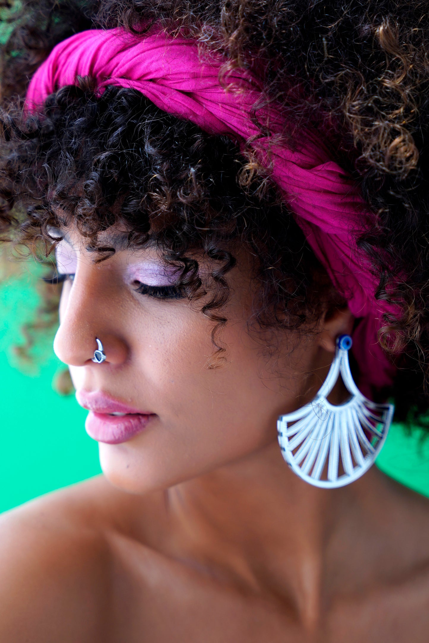 CAMELLIA, Handmade Mirror Earrings with Vintage-Contemporary Elegance for Girls and Women