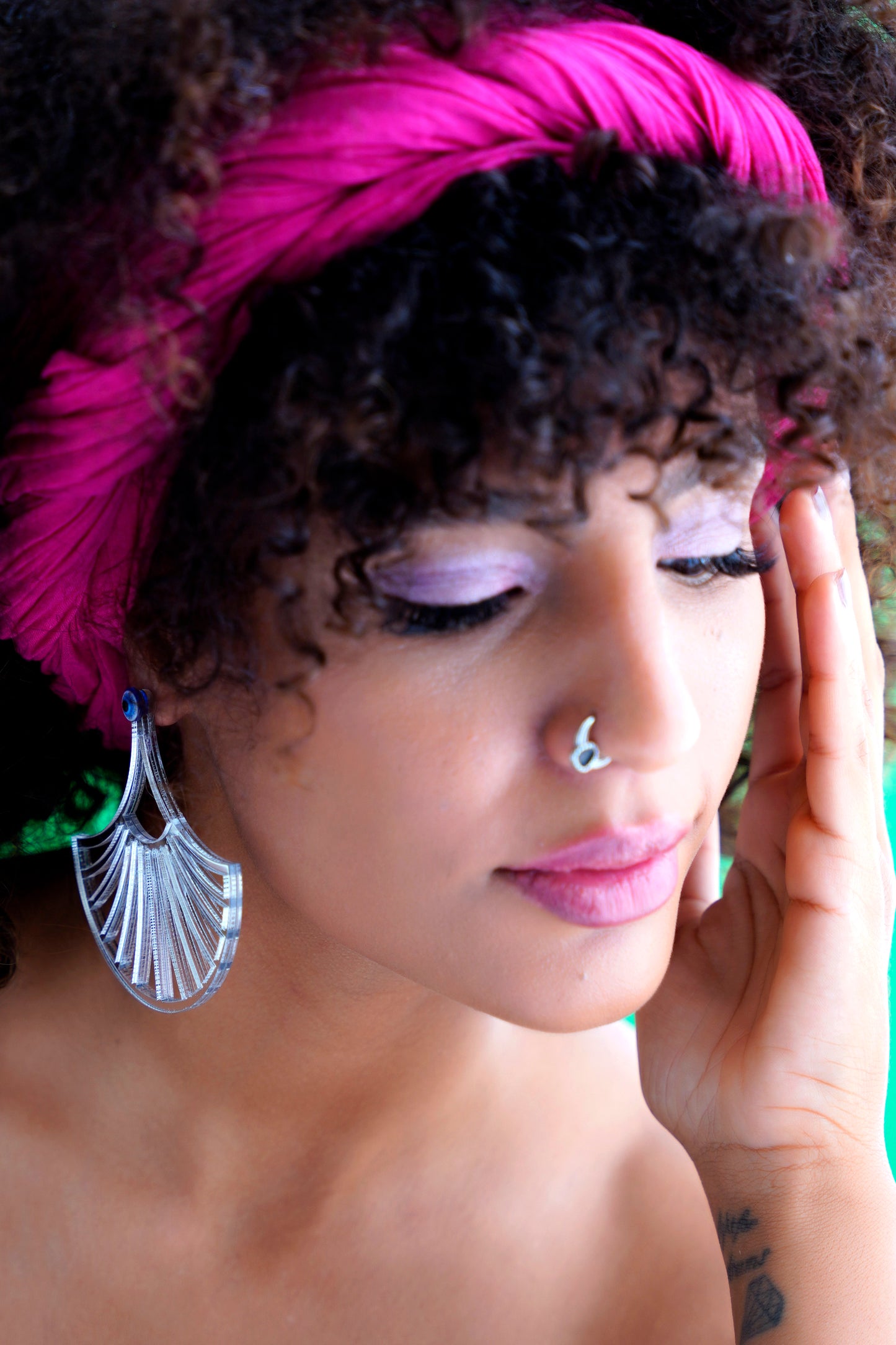 CAMELLIA, Handmade Mirror Earrings with Vintage-Contemporary Elegance for Girls and Women