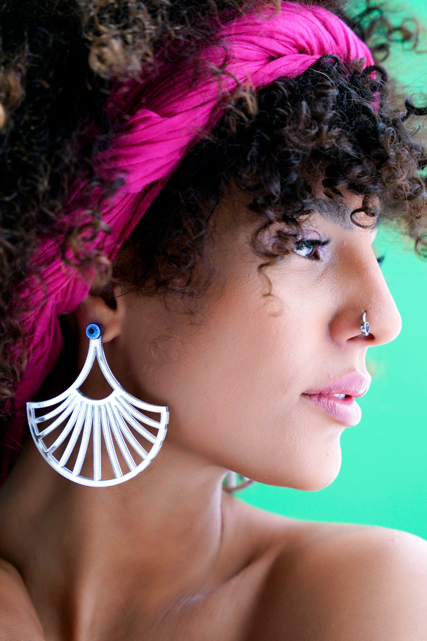 CAMELLIA, Handmade Mirror Earrings with Vintage-Contemporary Elegance for Girls and Women