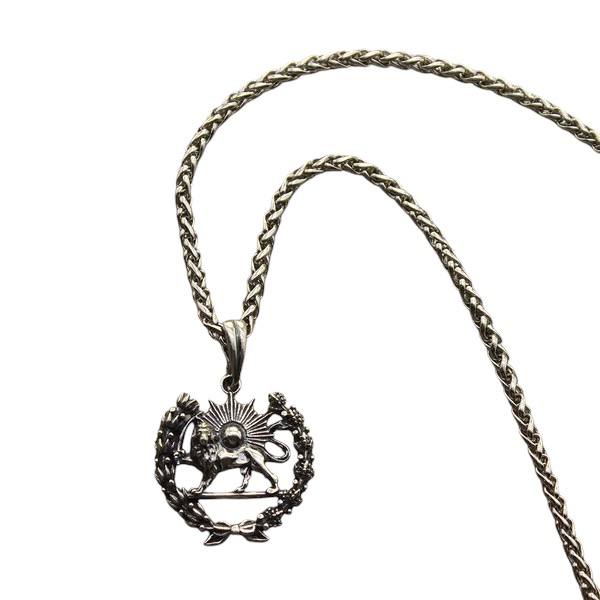 IRANIAN LION and SUN SHIR KHORSHID, Double-Sided Necklace, Style 2