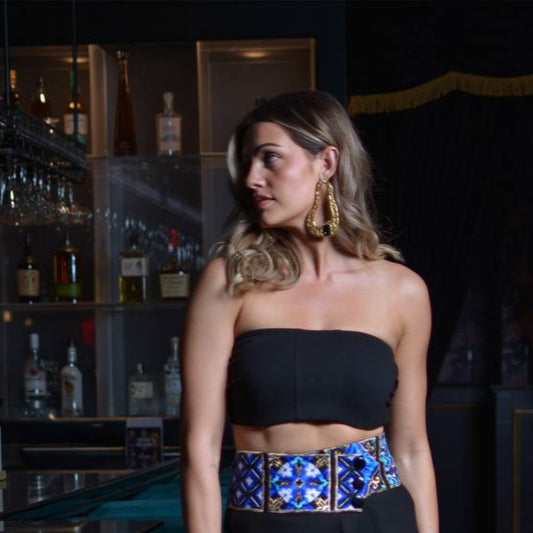 "Royal Blue Elegance" Earrings by Baharnaz