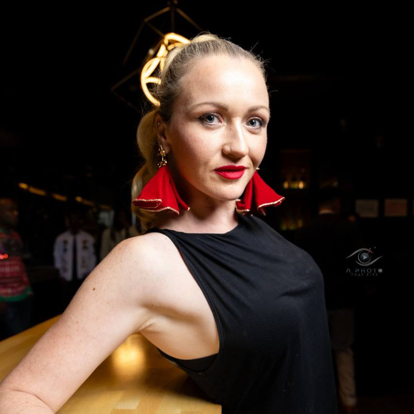 Crimson Cascade Velvet Earrings