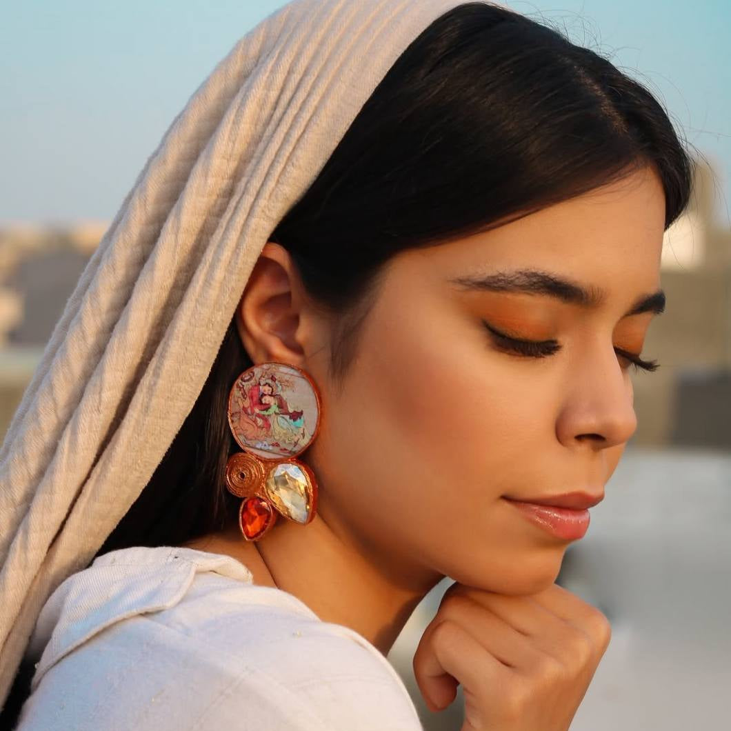 Handmade Papier-Mâché Earrings