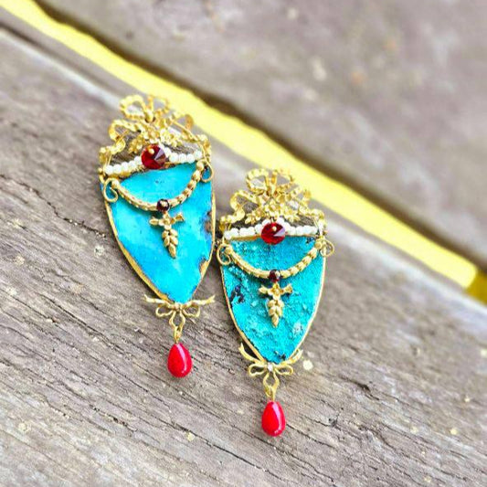 Royal Turquoise Drop Earrings