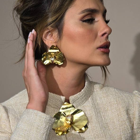 ORCHID, Contemporary Handmade Jewelry Set with Baroque Pearl