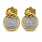 Persian Coin Earrings – Lion & Sun & Crown Design | Gold Plated Statement Earrings—- Gold Plated Persian Coin Earrings | Lion & Sun & Crown