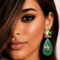 Handmade Agate Lion & Sun Earrings | Pahlavi-Inspired Persian Statement Jewelry | Baharnaz Gallery