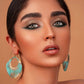 DONYA, Elegant Circular Earrings with Turquoise Patina for Girls and Women