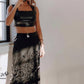 "Edge of Elegance" Crepe and Patent Leather Trousers by Baharnaz