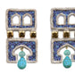 Architectural Persian Earrings – Handmade Papier-Mâché