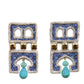 Architectural Persian Earrings – Handmade Papier-Mâché