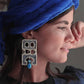 Architectural Persian Earrings – Handmade Papier-Mâché