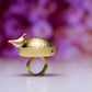 Handmade Brass Bird Ring Morghe Eshgh – Artistic Jewelry