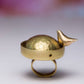 Handmade Brass Bird Ring Morghe Eshgh – Artistic Jewelry