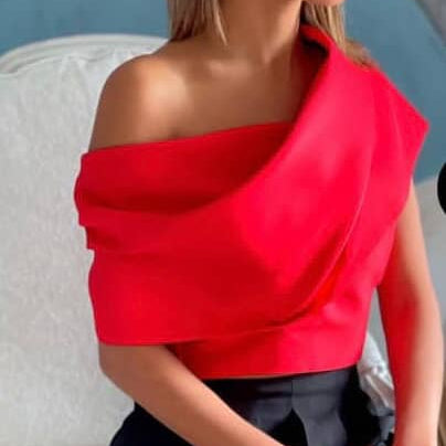 Sky Breeze One-Shoulder Top