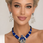 One-of-a-Kind set Handmade 925 Sterling Silver & Genuine Lapis Lazuli Necklace and earrings