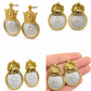 Persian Coin Earrings – Lion & Sun & Crown Design | Gold Plated Statement Earrings—- Gold Plated Persian Coin Earrings | Lion & Sun & Crown