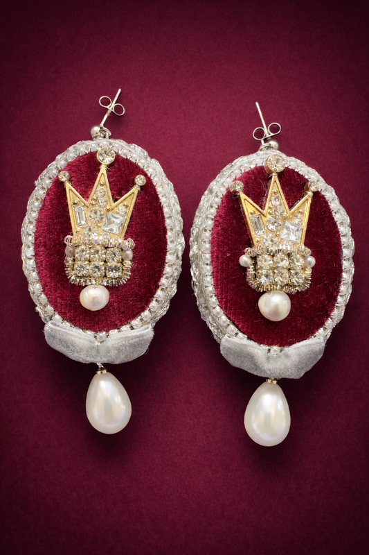 Royal Velvet Crown Earrings
