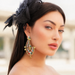 Handmade Persian Map Earrings – Lion & Sun Crown Design | Enamel & Crystal Luxury Statement Jewelry