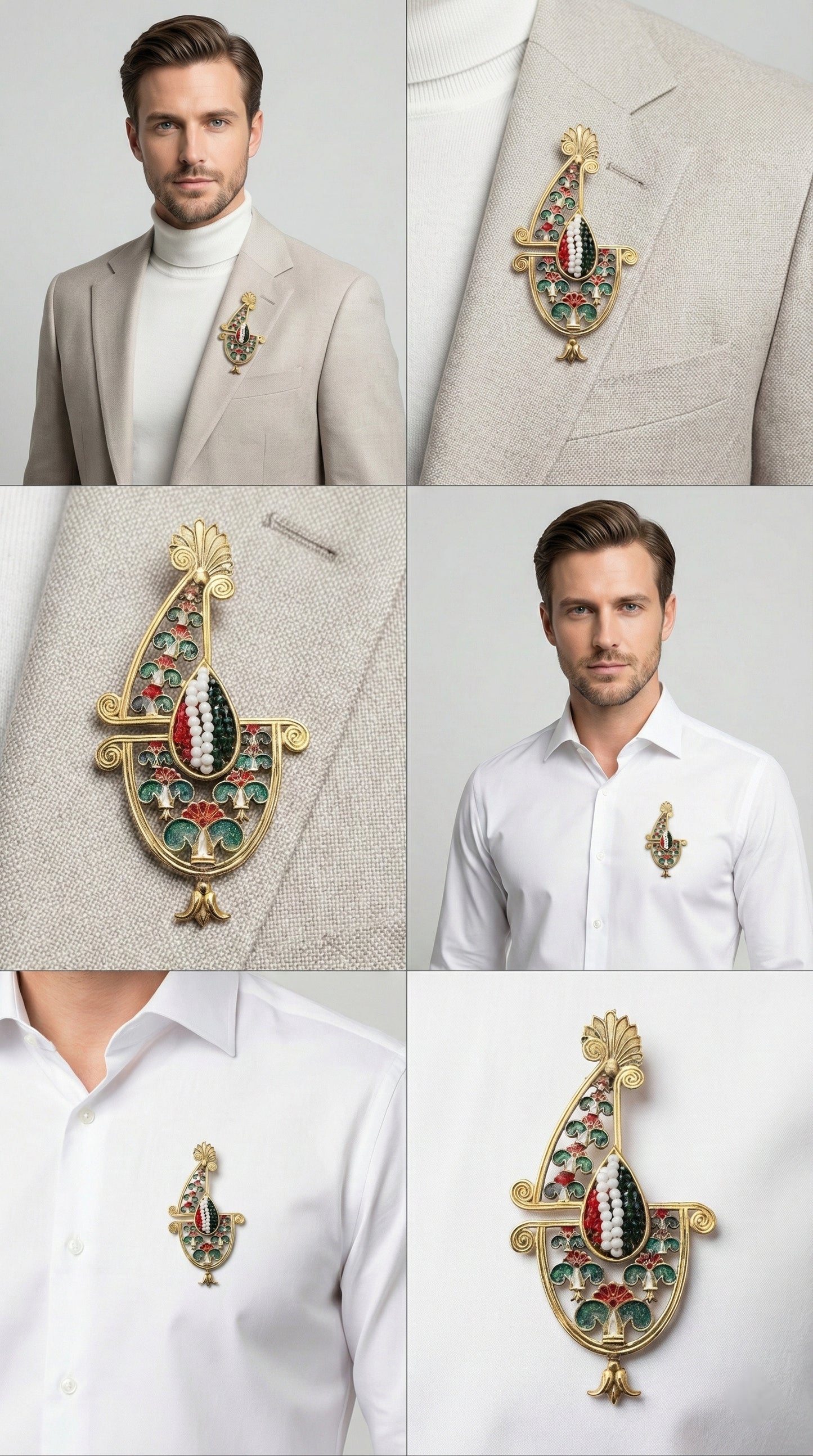 Iran Handmade earrings with Lion and sun sign