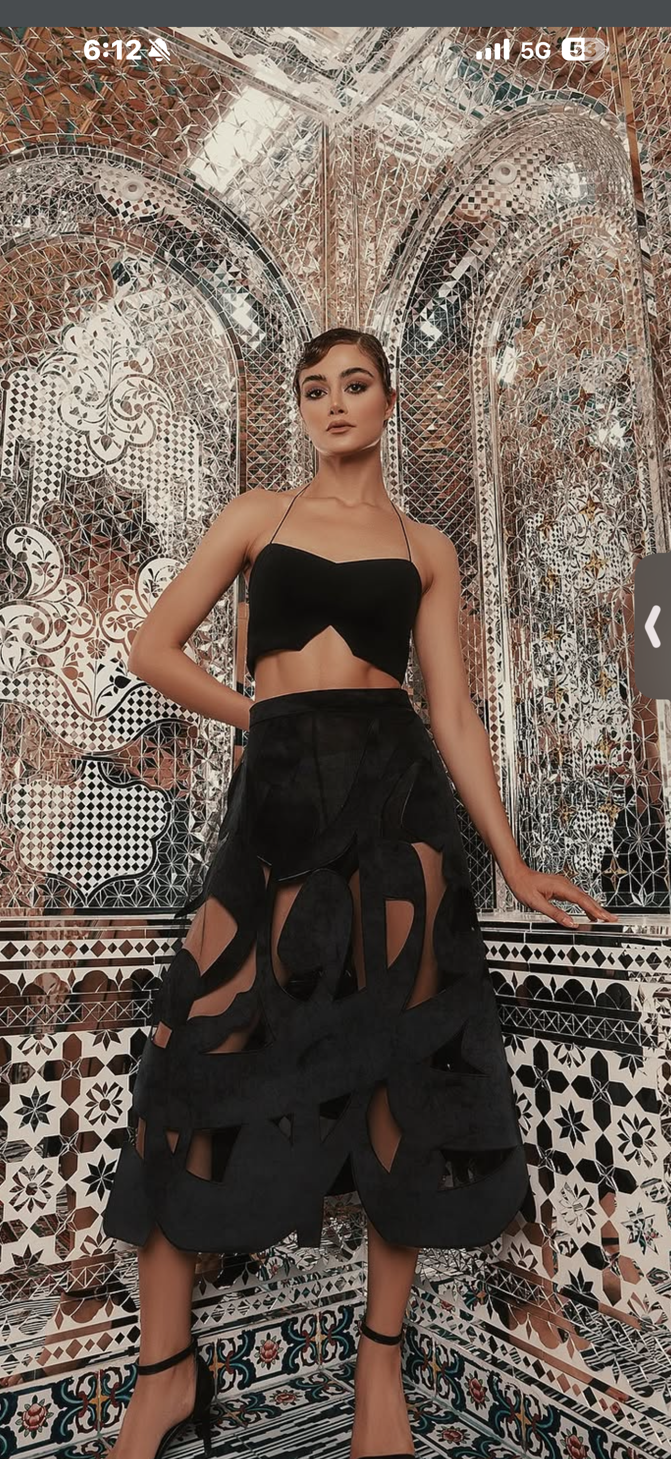 اى قباى پادشاهى راست بر بالاى تو زينت تاج ونكَين از كَوهر والاى تو  black skirt with velvet calligraphy