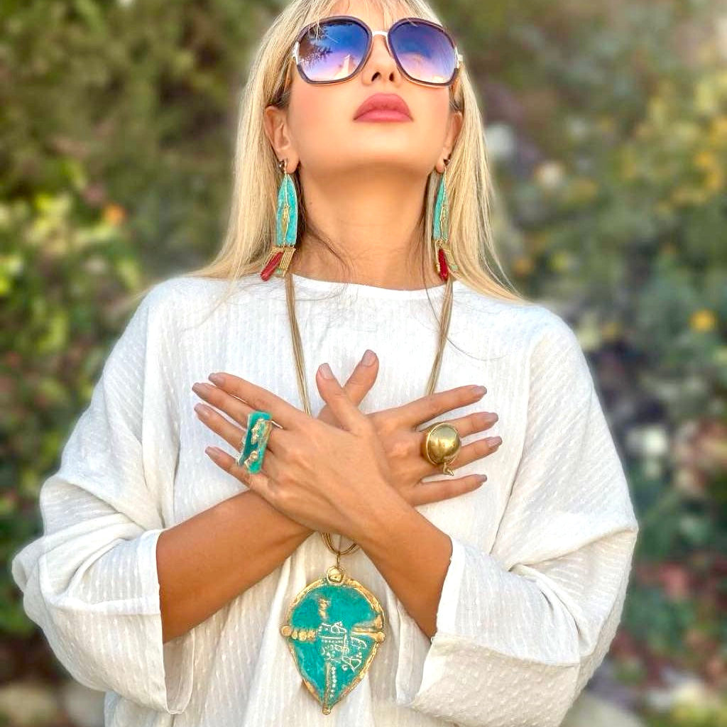 Handcrafted Oxidized Coral Earrings – Limited Edition