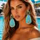 Handmade Blue Oxidized & Earrings – Luxury Turquoise Statement Jewelry