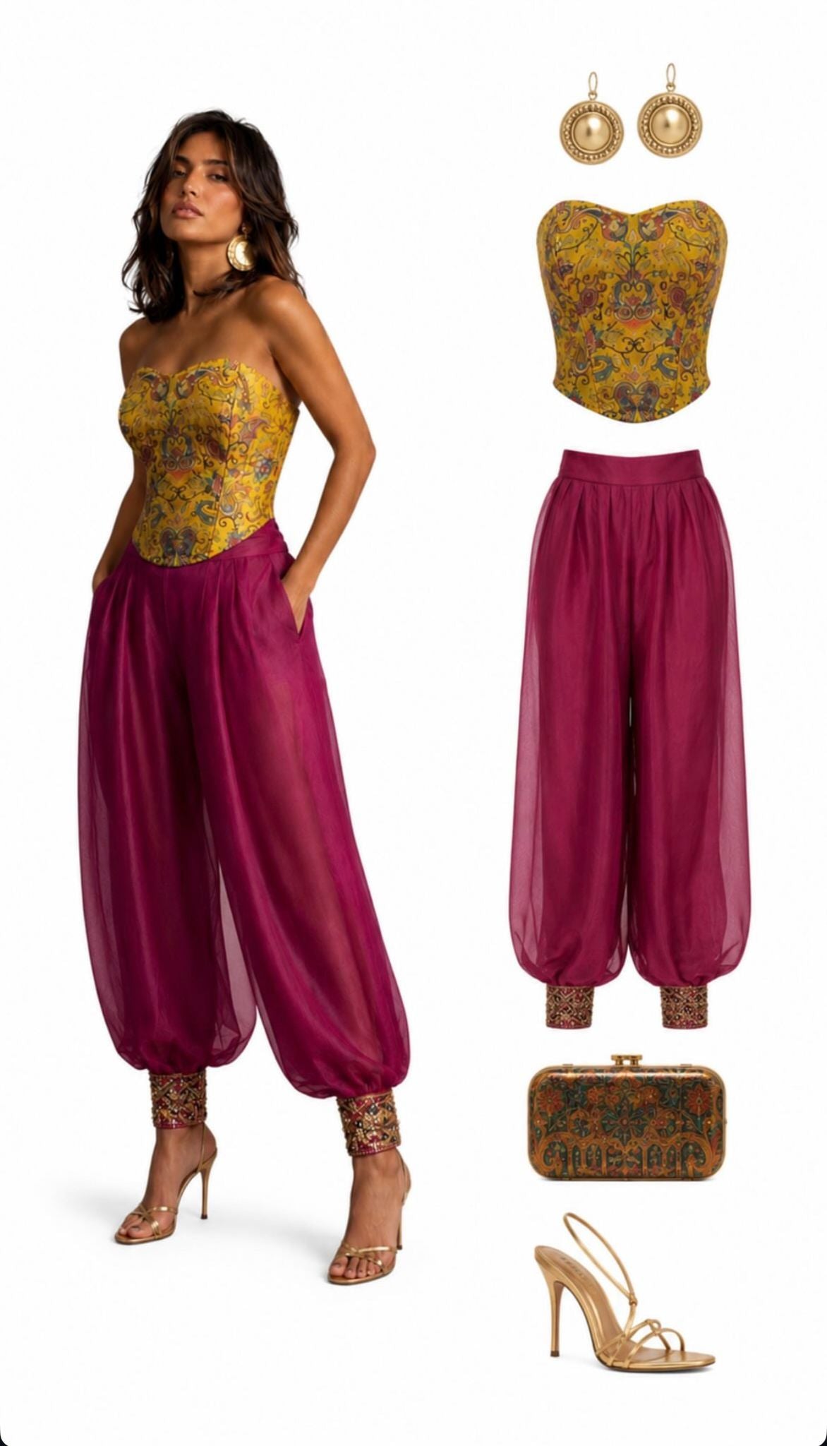 Handmade Persian Inspired Corset Top | Iranian Art Fashion | Baharnaz Gallery ❌only pre-order available ❌