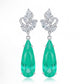 Coquette Botanical Earrings, Gold-Plated Alloy- Faux Crystal