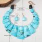 set Luxury & Shiny Gemstone-like Fluid Style Necklace & Earrings Set Suitable For Women Daily Wear, Evening Party, Birthday Gift