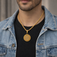 Iranian Persian Vintage Pahlavi Coin Shir Khorshid Lion Sun Necklace