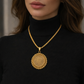 Iranian Persian Vintage Pahlavi Coin Shir Khorshid Lion Sun Necklace