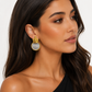 Persian Coin Earrings – Lion & Sun & Crown Design | Gold Plated Statement Earrings—- Gold Plated Persian Coin Earrings | Lion & Sun & Crown