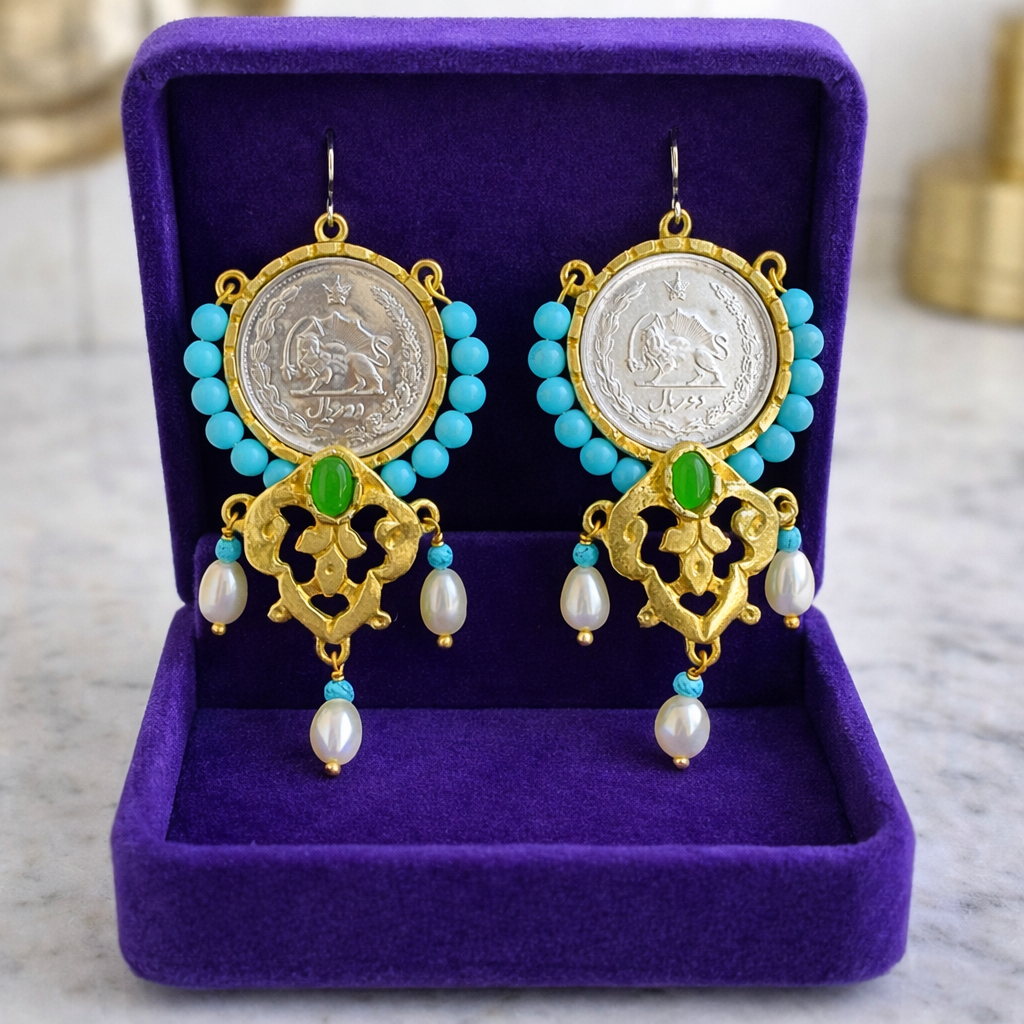 Limited edition coin earrings