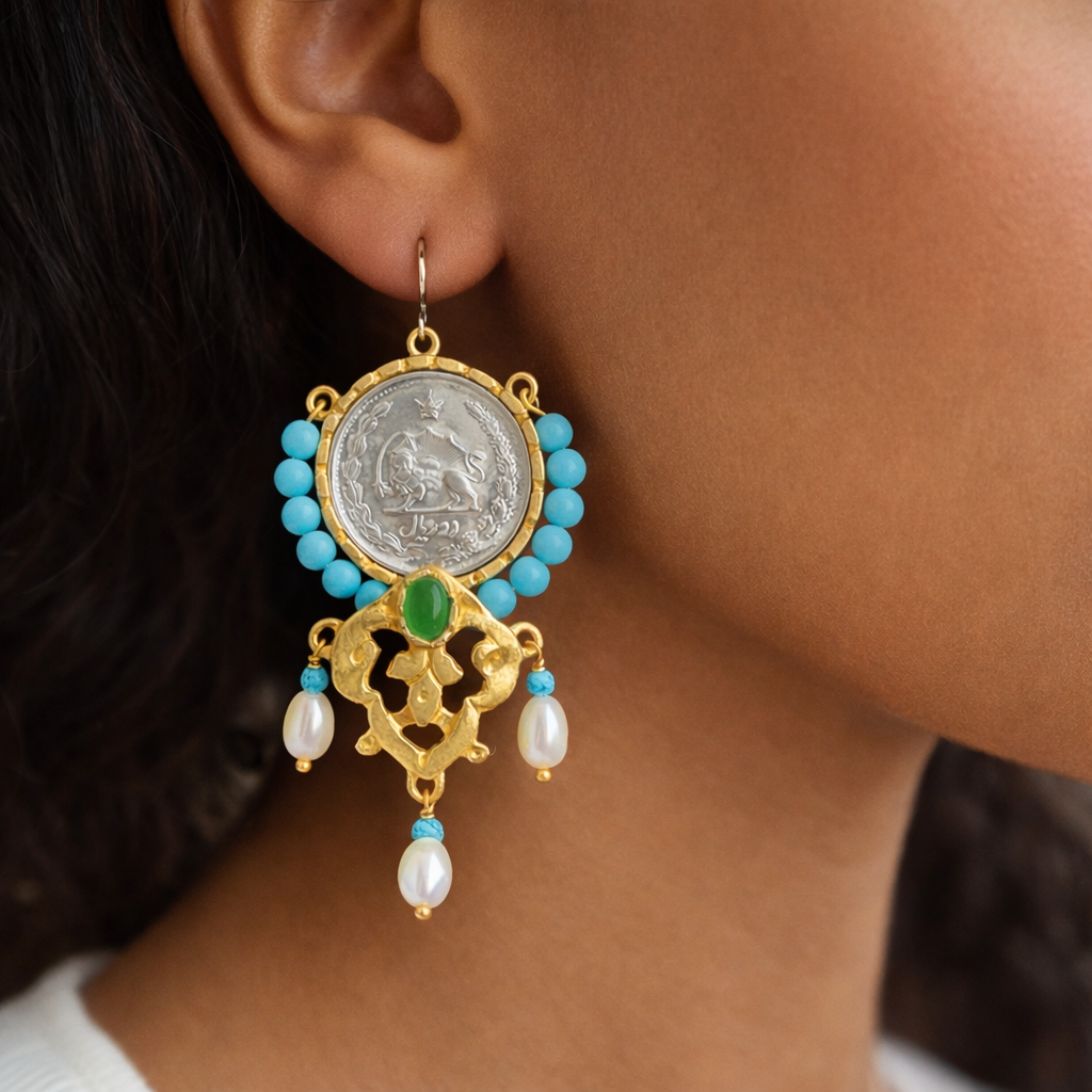 Limited edition coin earrings