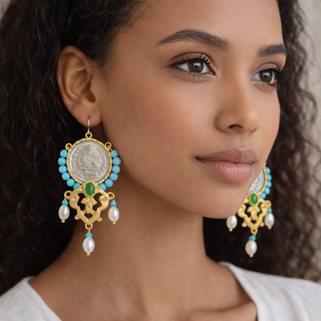Limited edition coin earrings