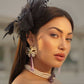 Beautiful handmade earrings and choker . With natural pearls and Amethyststone