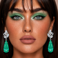 Coquette Botanical Earrings, Gold-Plated Alloy- Faux Crystal